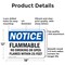 Signmission Flammable No Smoking Or Open Flames Within 25 Feet OSHA Notice Sign, Aluminum, 18in W x 12in L, 2PK OS-2PACK-NS-A-1218-L-12774 - alternate 4